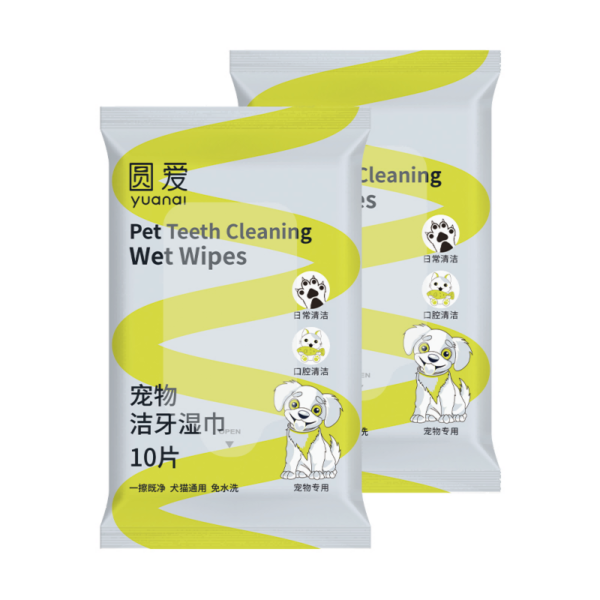 Pet tooth cleaning wipes